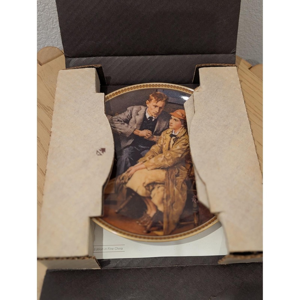 Norman Rockwell "Confiding in the Den" Rediscovered Women Collection COA - Picture 2 of 5